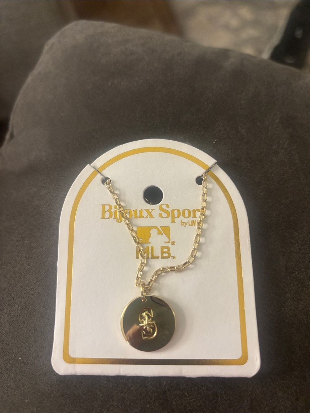 Bijoux Sport Gold MLB Medallion Necklace